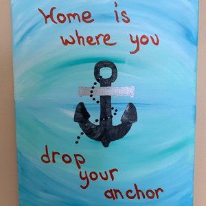 ⭐️82 Hand Painted Nautical Decor on 8 x 10 " canvas
